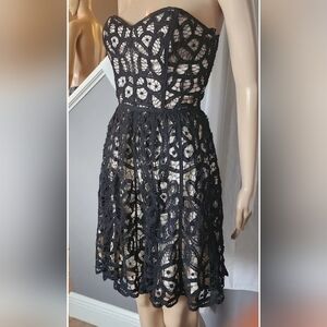 Betsey Johnson Spiderweb size 2 LACE Dress Corset Sleeveless Vintahe Rare Dress